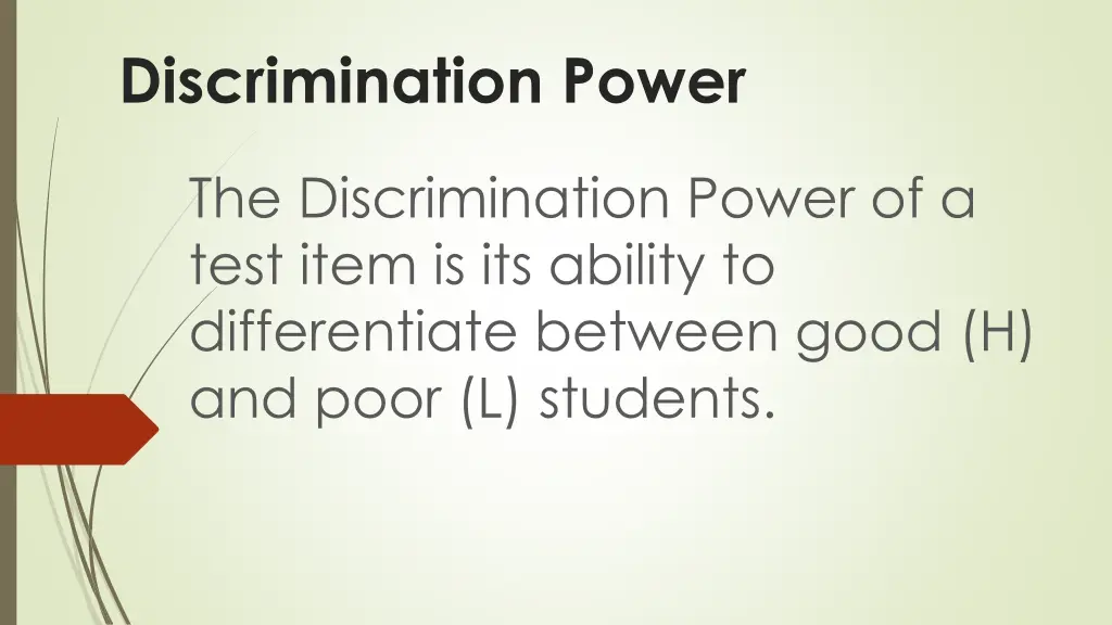 discrimination power