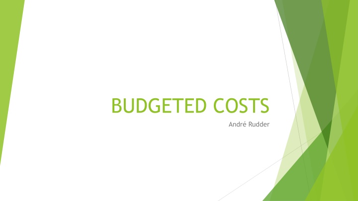 budgeted costs