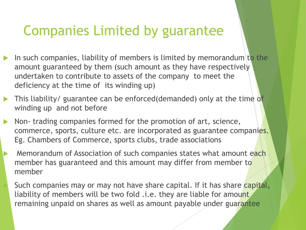 companies limited by guarantee