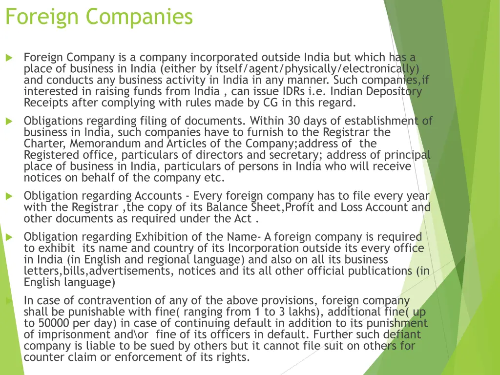 foreign companies