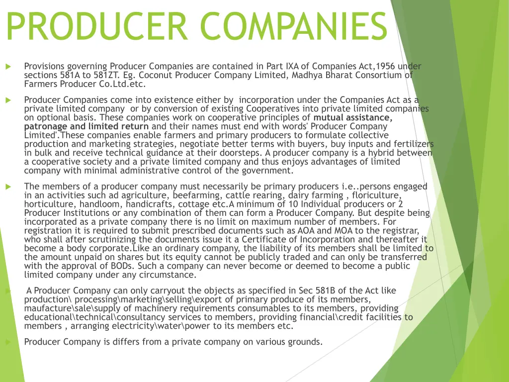 producer companies