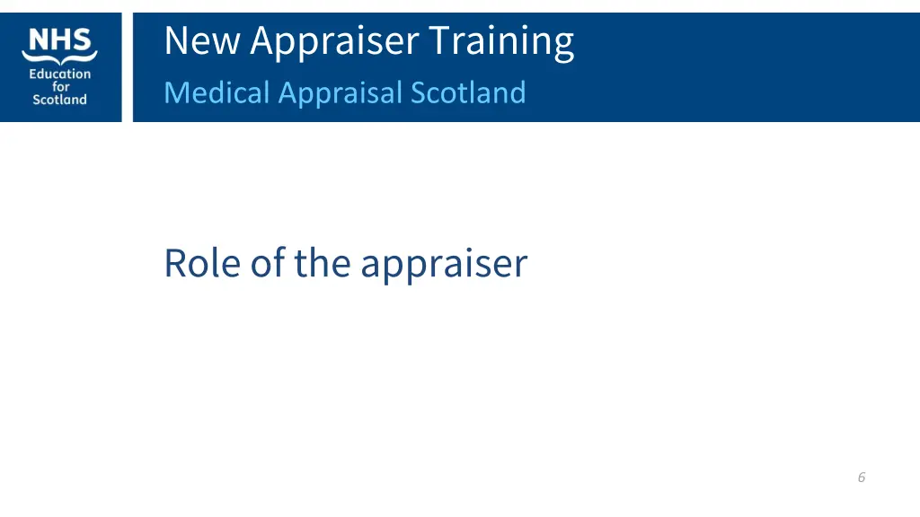 new appraiser training medical appraisal scotland 1