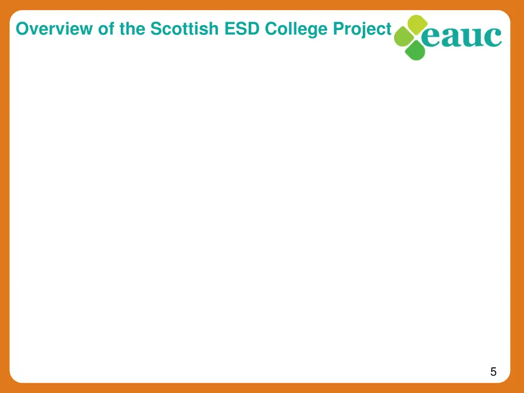 overview of the scottish esd college project