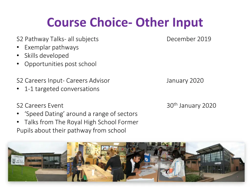 course choice other input