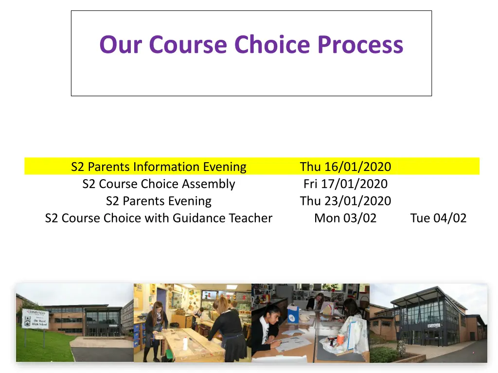 our course choice process