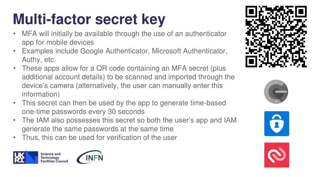 multi factor secret key