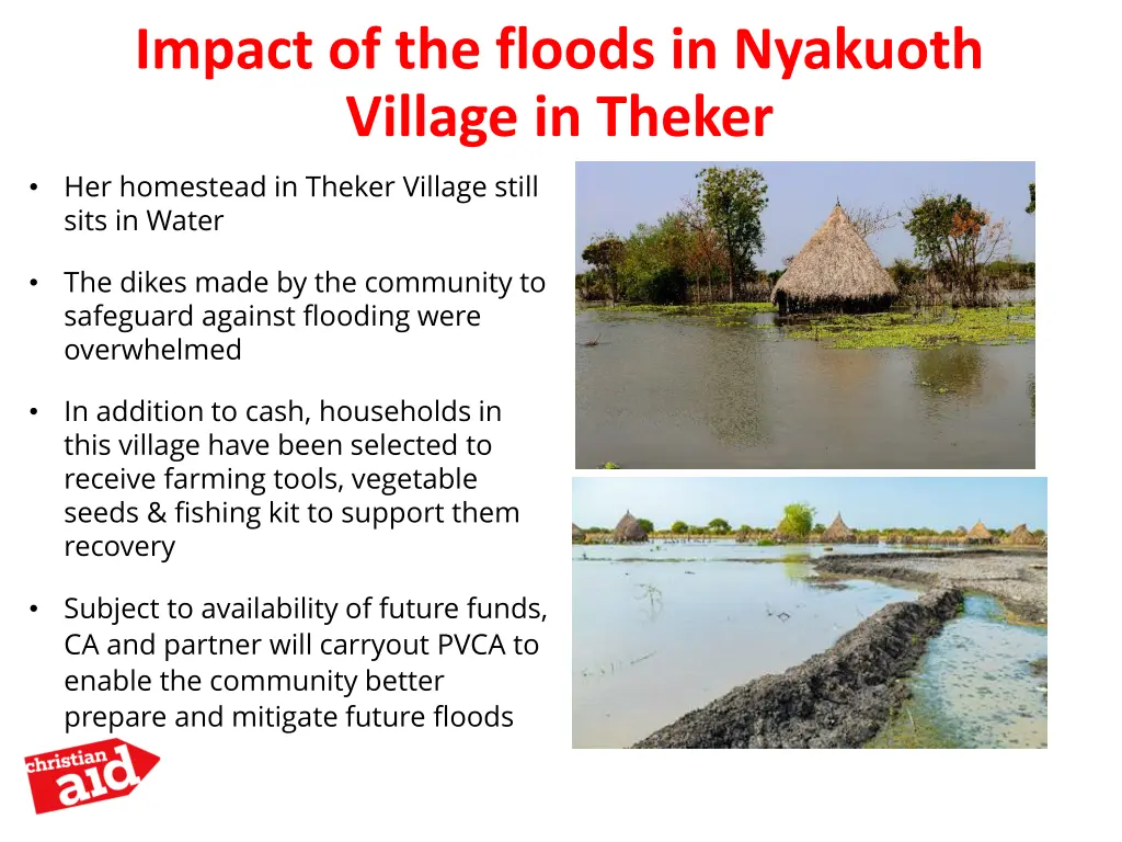 impact of the floods in nyakuoth village in theker