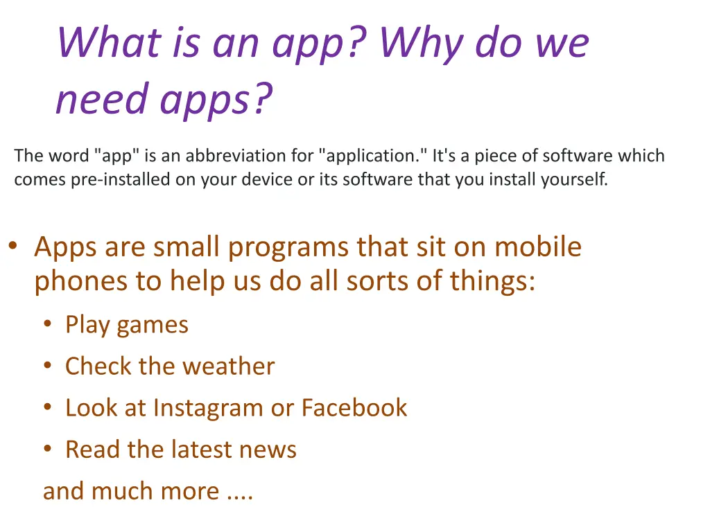 what is an app why do we need apps