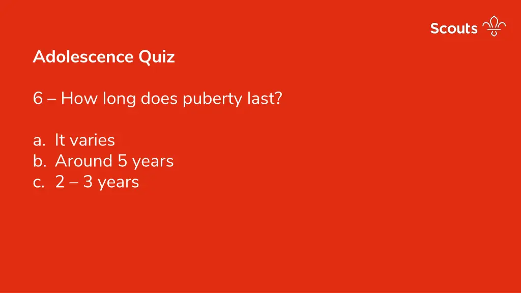 adolescence quiz 5