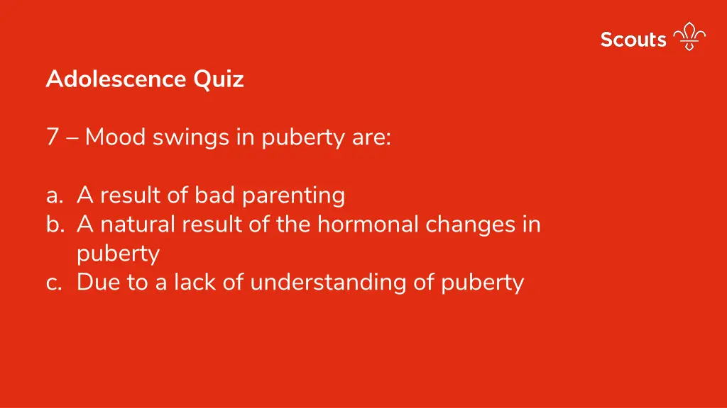 adolescence quiz 6