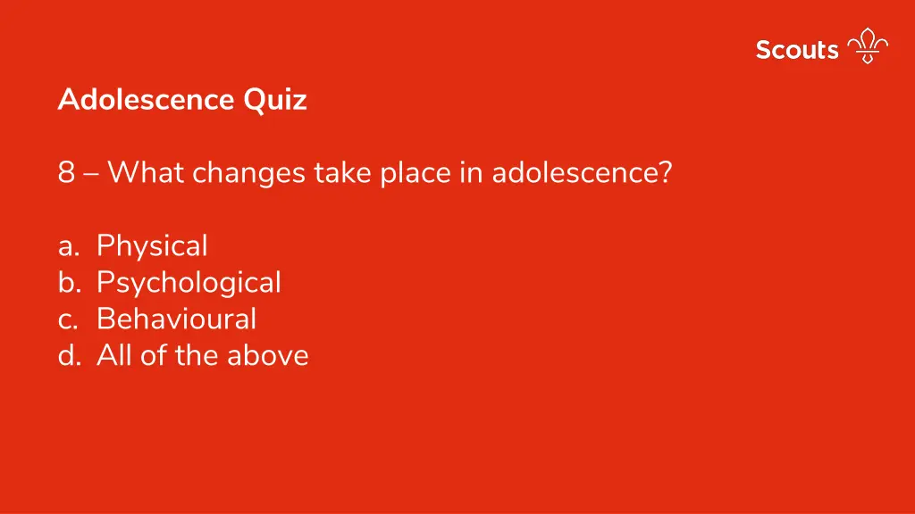 adolescence quiz 7