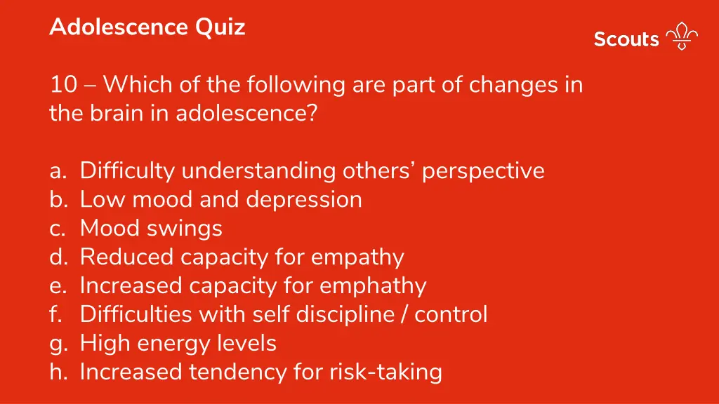 adolescence quiz 9