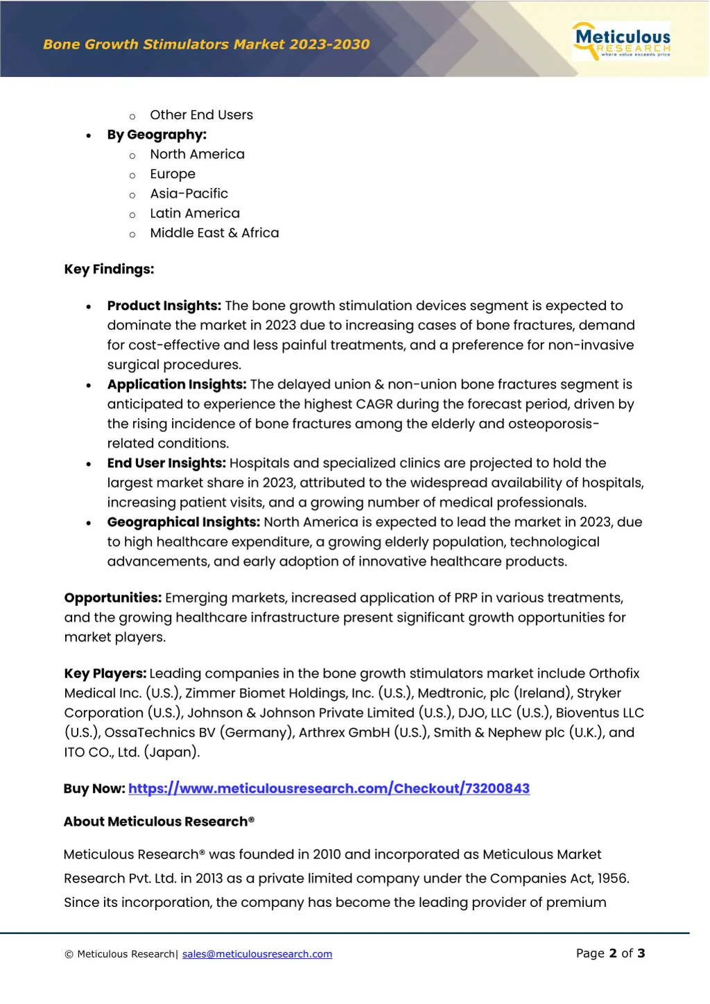 bone growth stimulat ors market 202 3 203 0 1