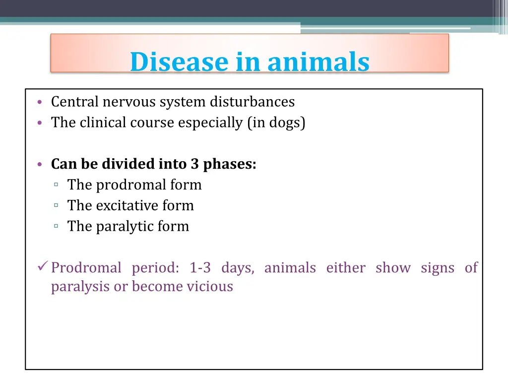 disease in animals