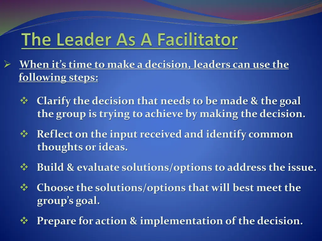 when it s time to make a decision leaders