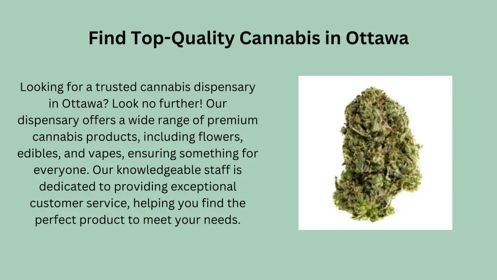 find top quality cannabis in ottawa