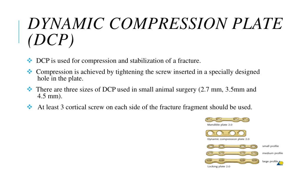 dynamic compression plate dcp