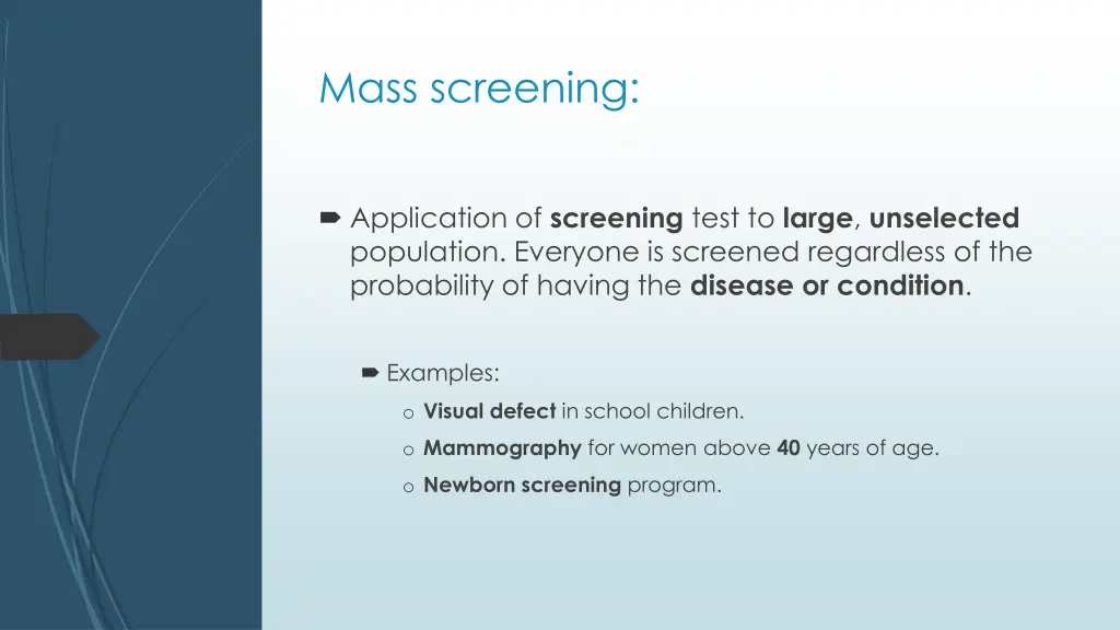 mass screening