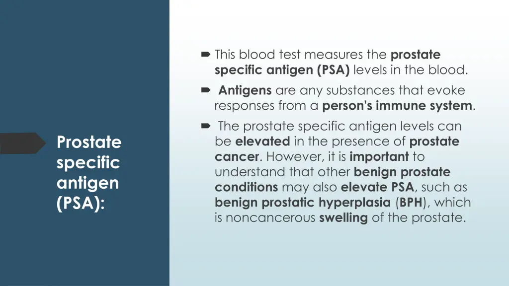 this blood test measures the prostate specific