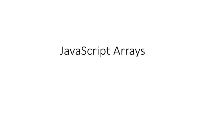 javascript arrays