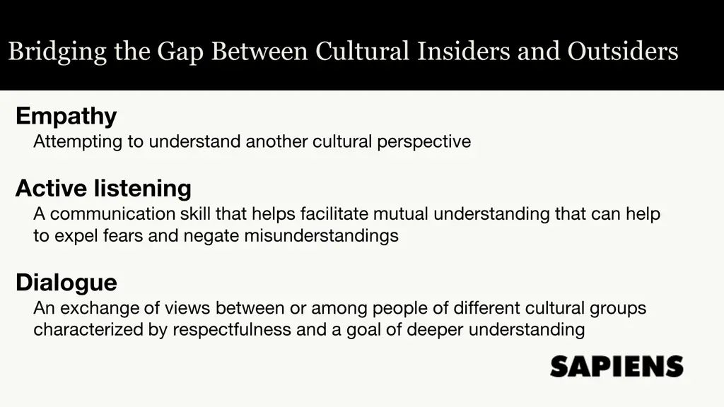 bridging the gap between cultural insiders