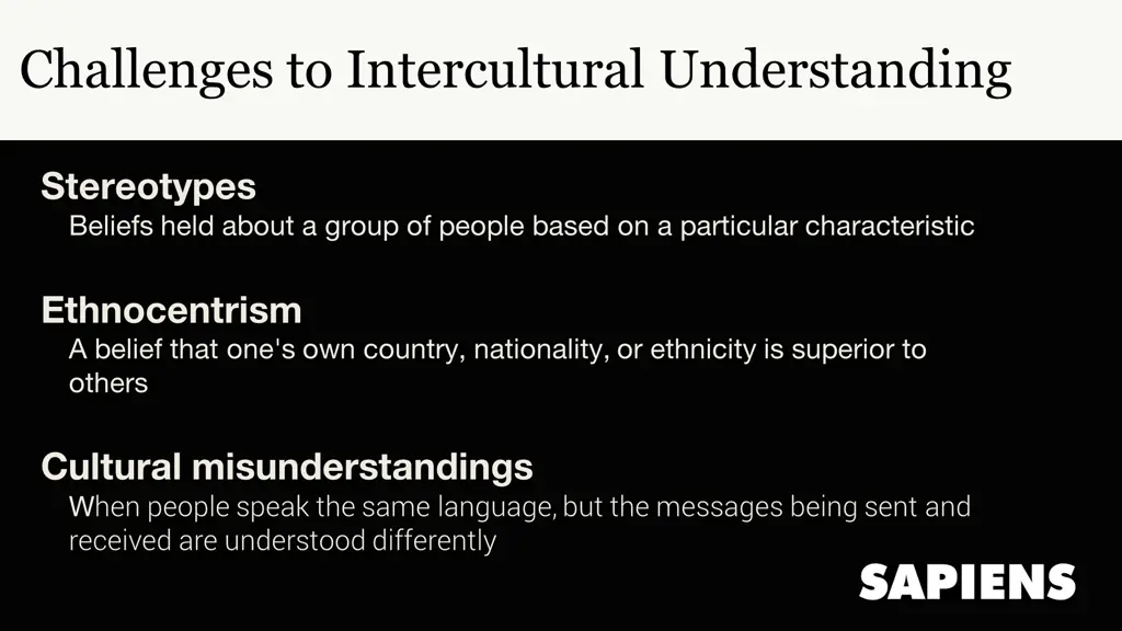 challenges to intercultural understanding