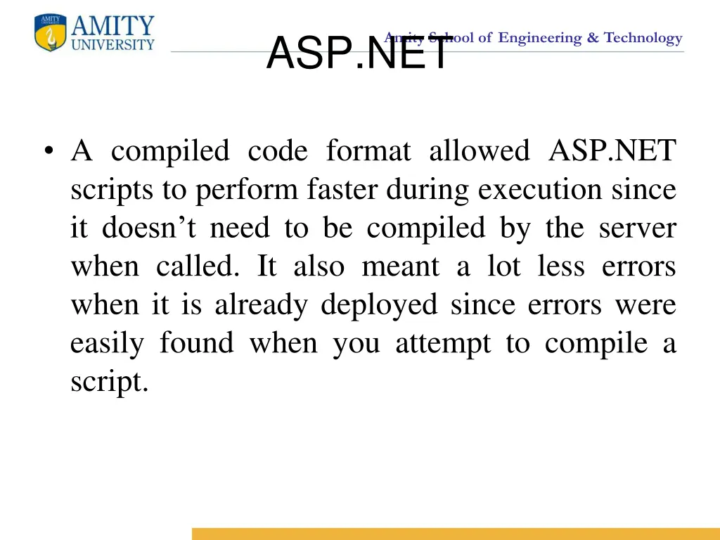 amity school of engineering technology asp net 2