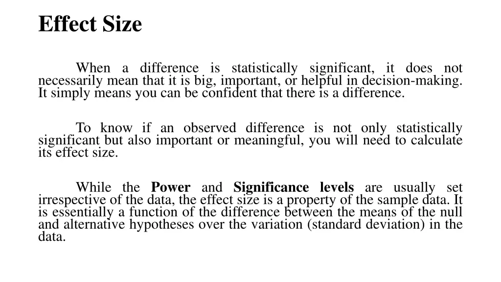 effect size