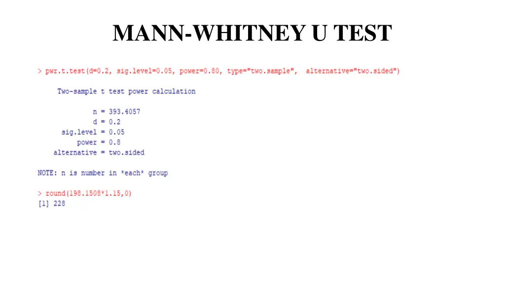 mann whitney u test