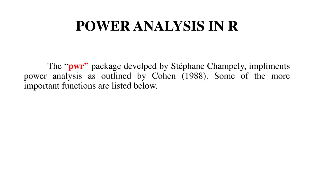 power analysis in r