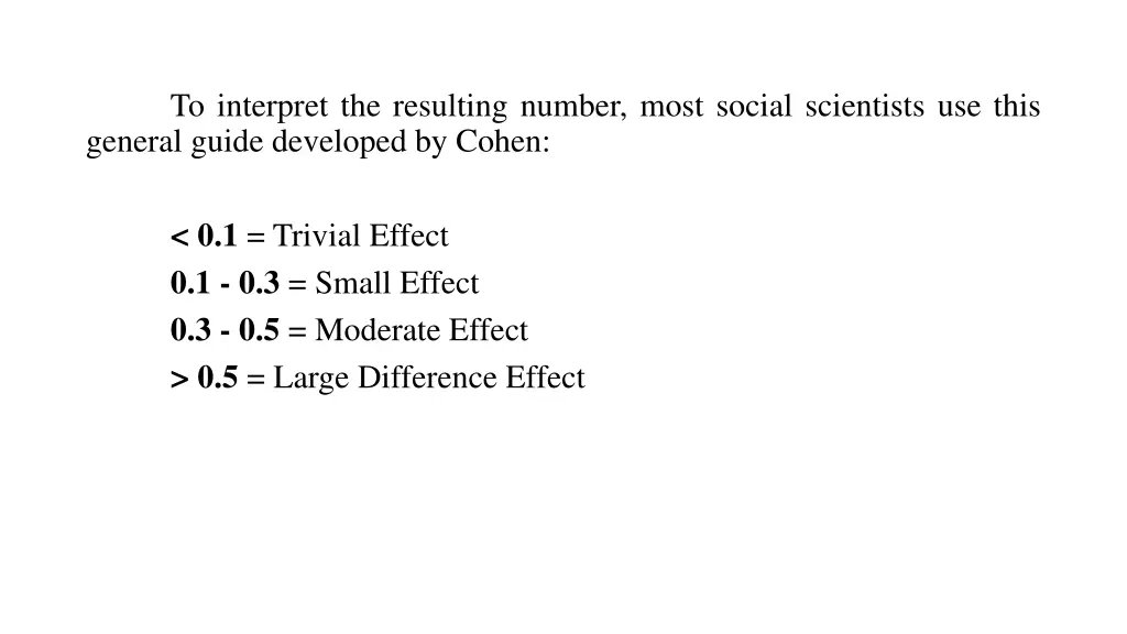 to interpret the resulting number most social