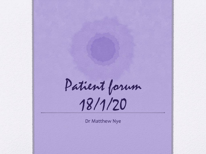 patient forum 18 1 20