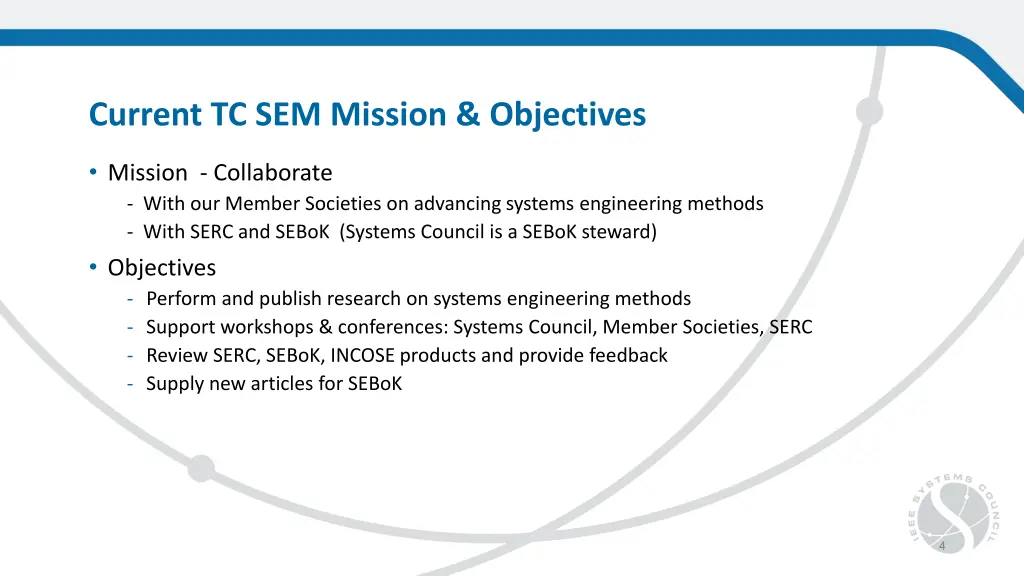 current tc sem mission objectives