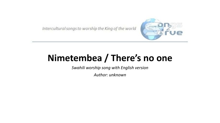 nimetembea there s no one swahili worship song