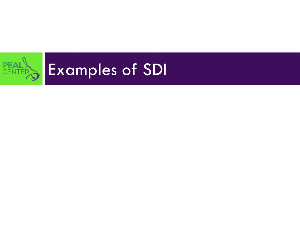 examples of sdi