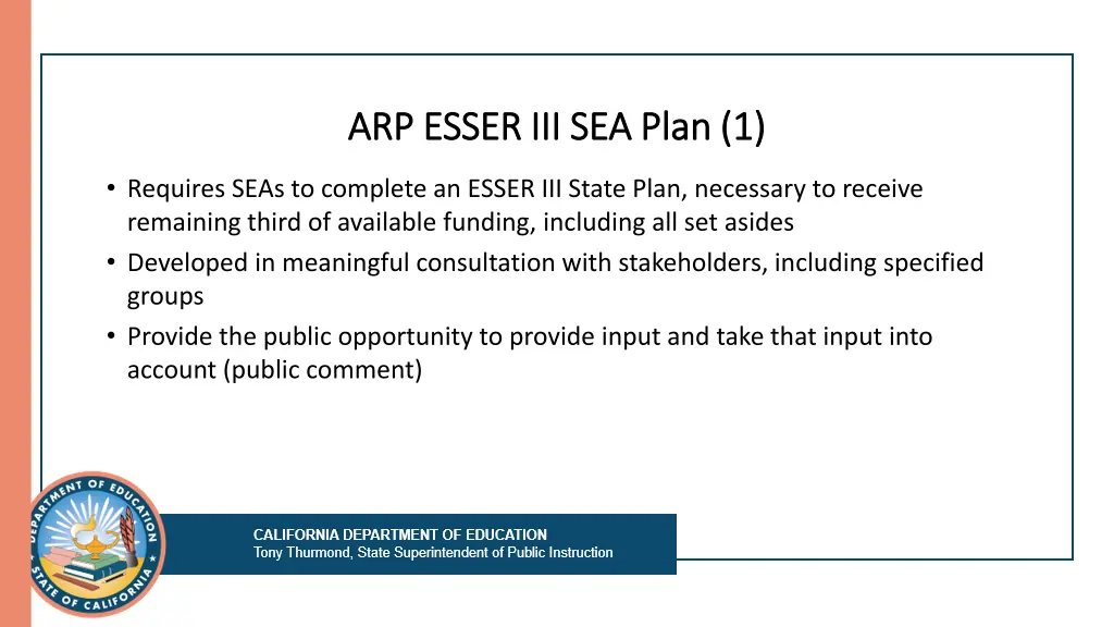 arp esser iii sea plan 1 arp esser iii sea plan 1