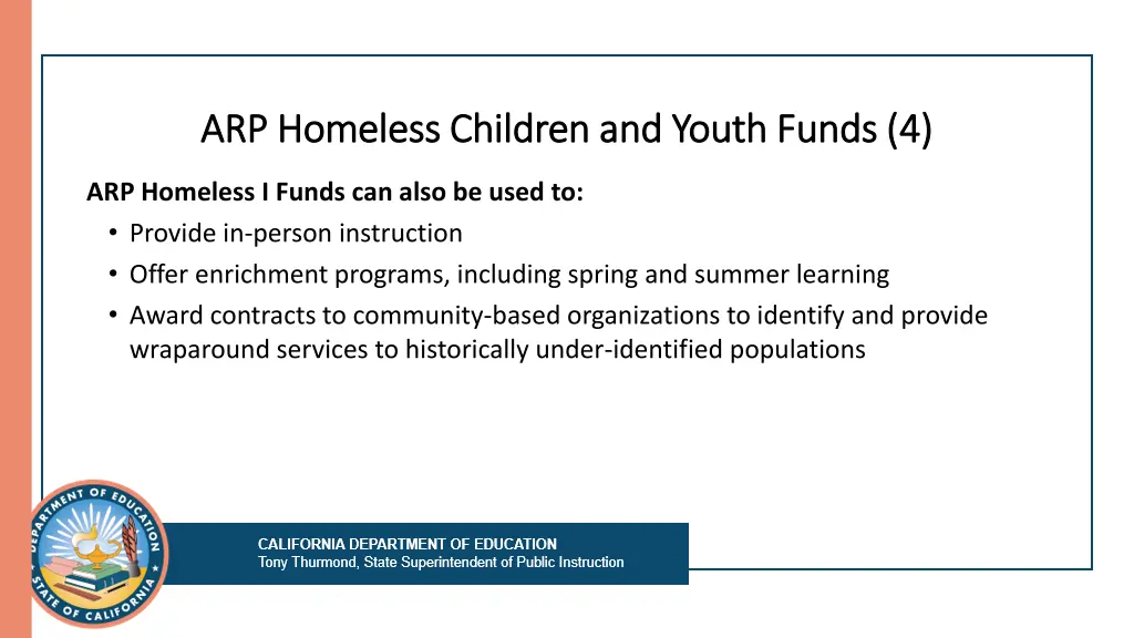 arp homeless children and youth funds 3