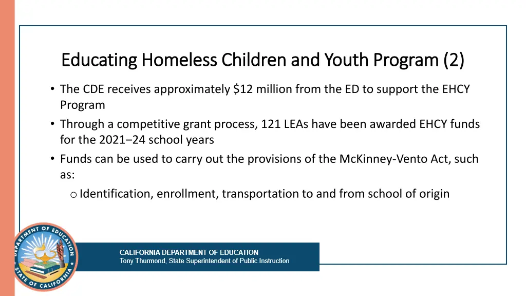 educating homeless children and youth program 1