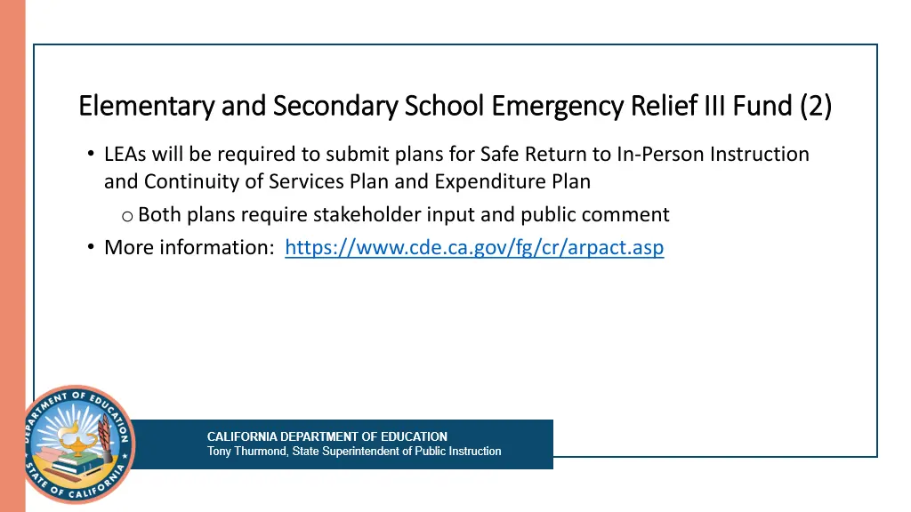 elementary and secondary school emergency relief 1