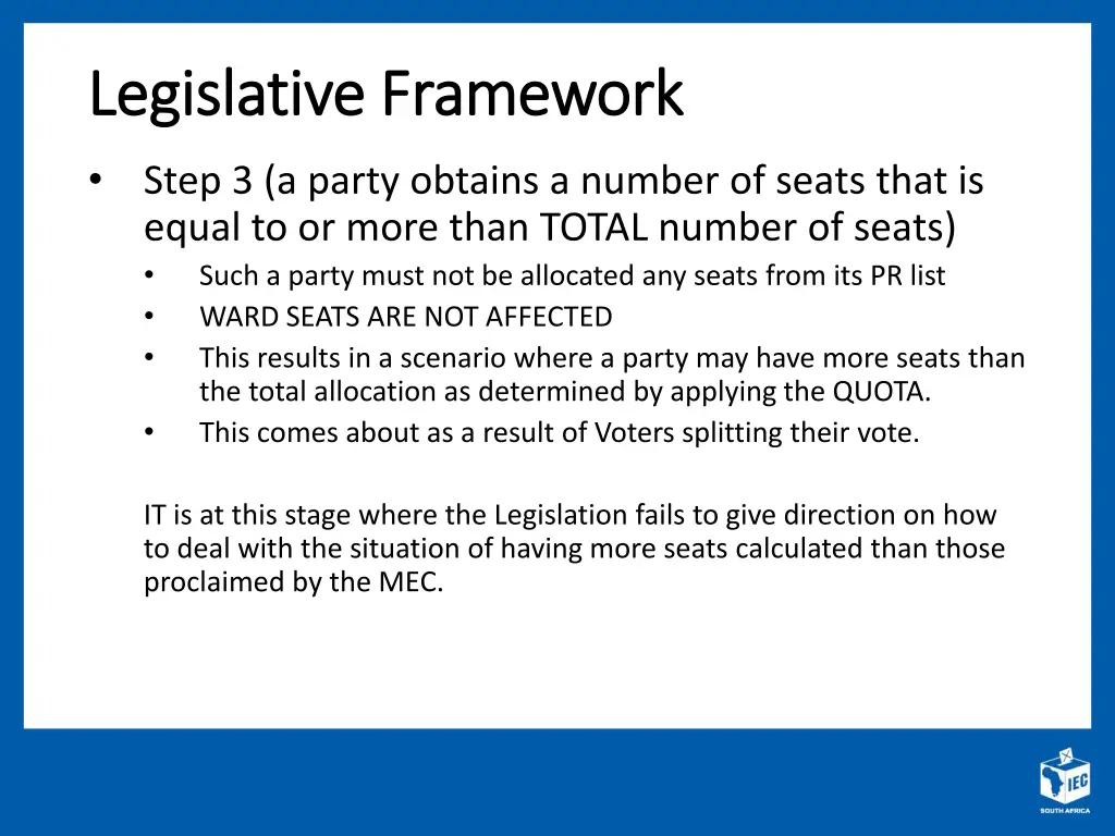 legislative framework legislative framework 1