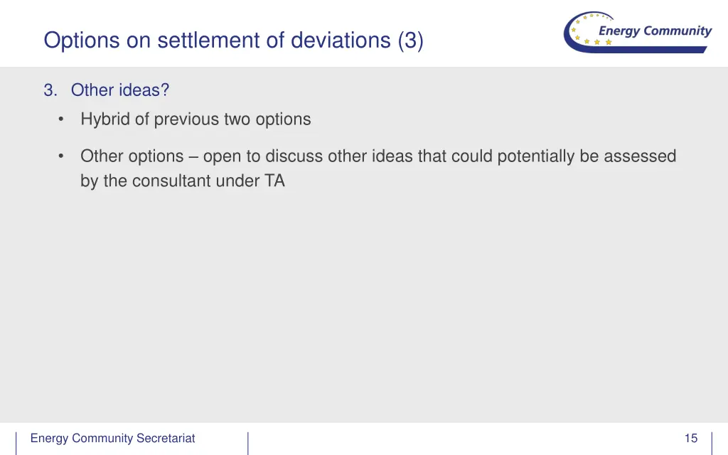 options on settlement of deviations 3