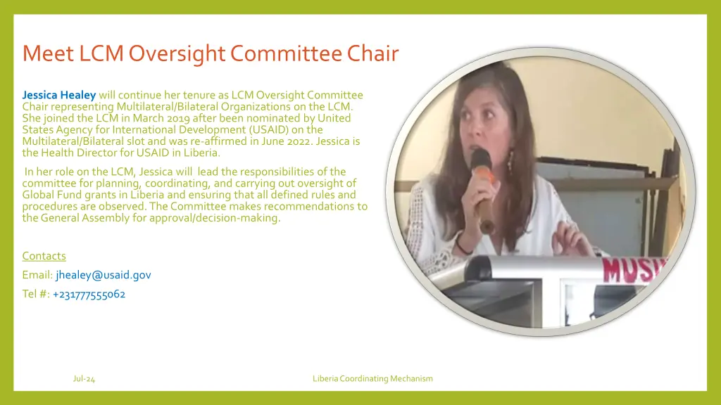 meet lcm oversight committee chair