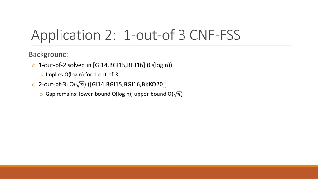 application 2 1 out of 3 cnf fss 1