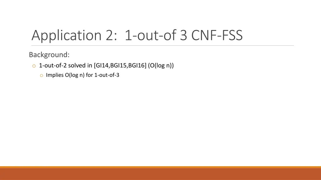 application 2 1 out of 3 cnf fss