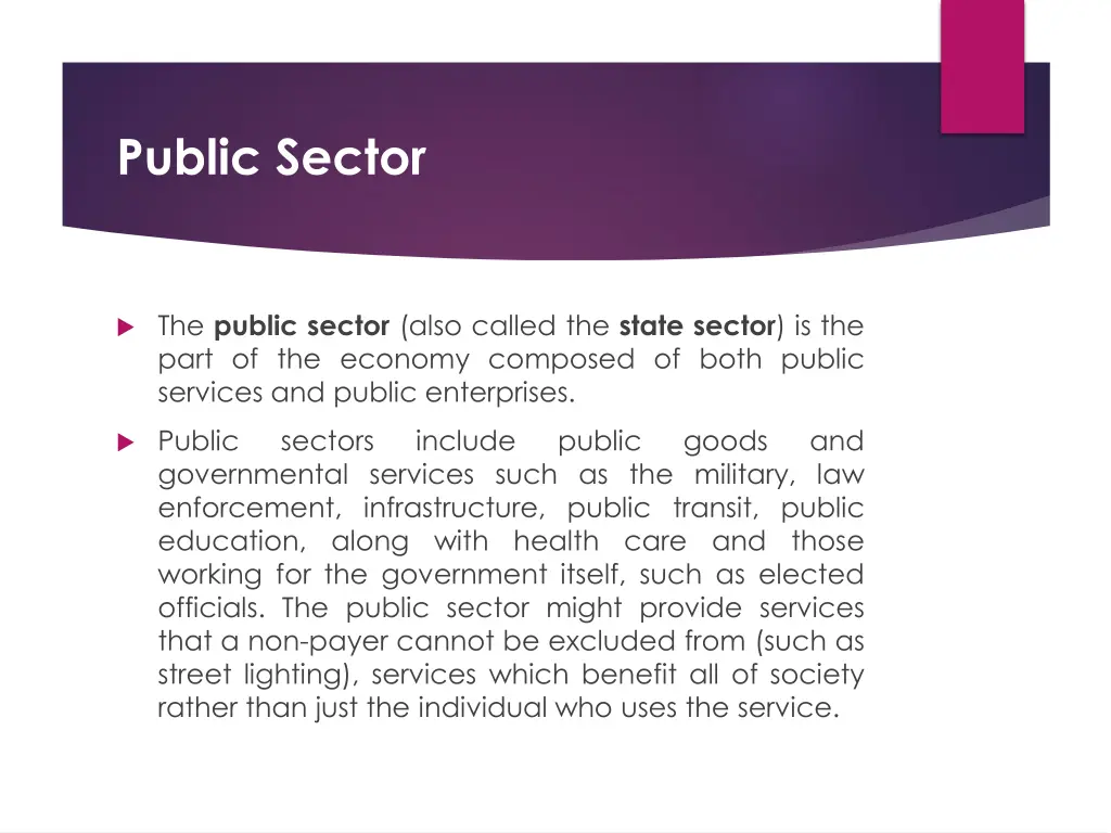 public sector