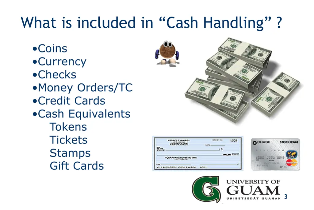 what is included in cash handling