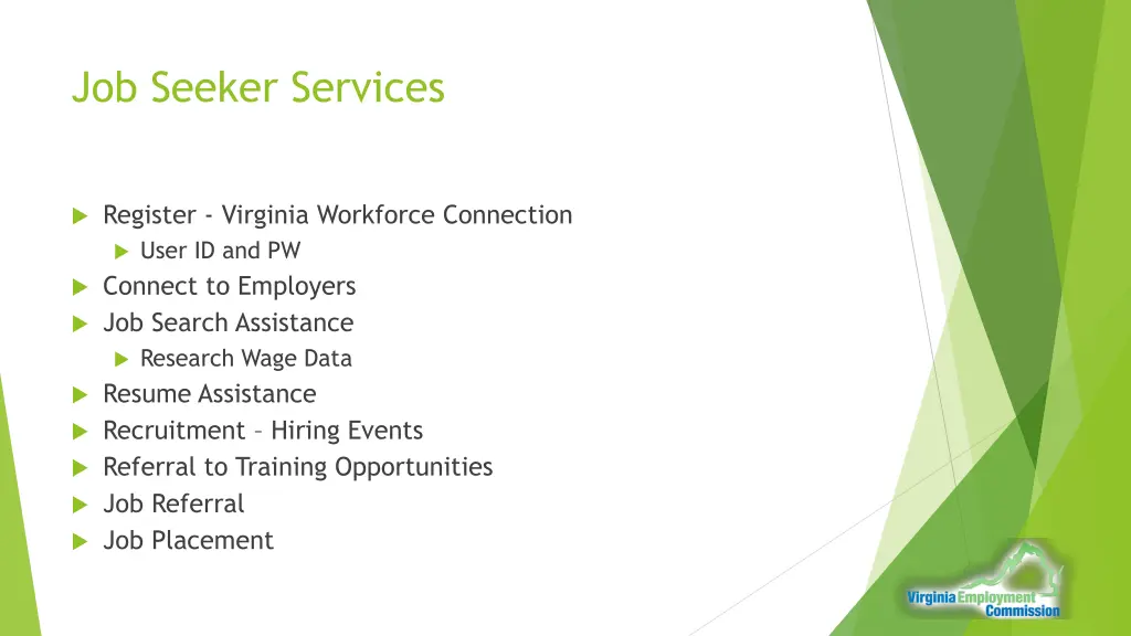 job seeker services