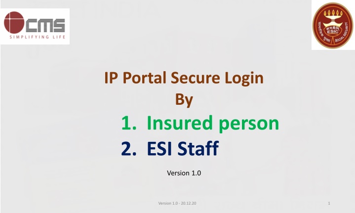 ip portal secure login by 1 insured person