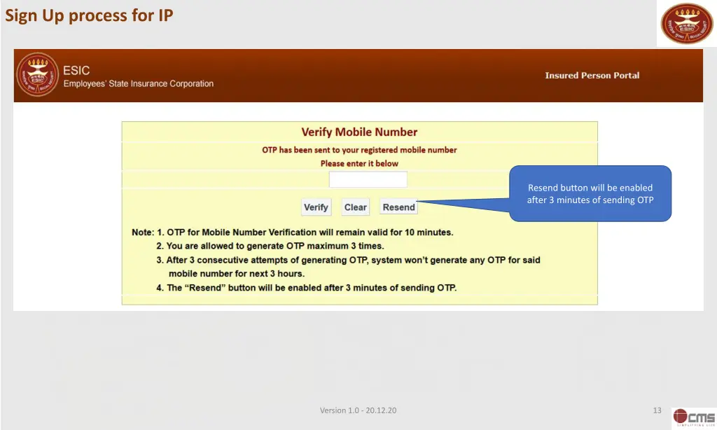 sign up process for ip 3