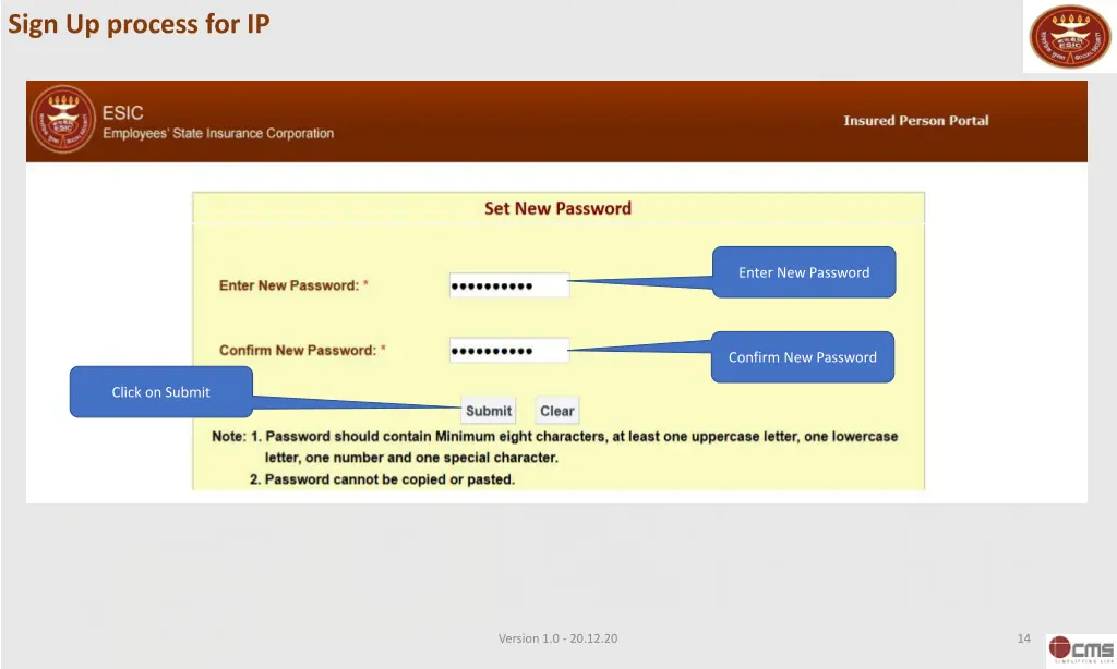 sign up process for ip 4